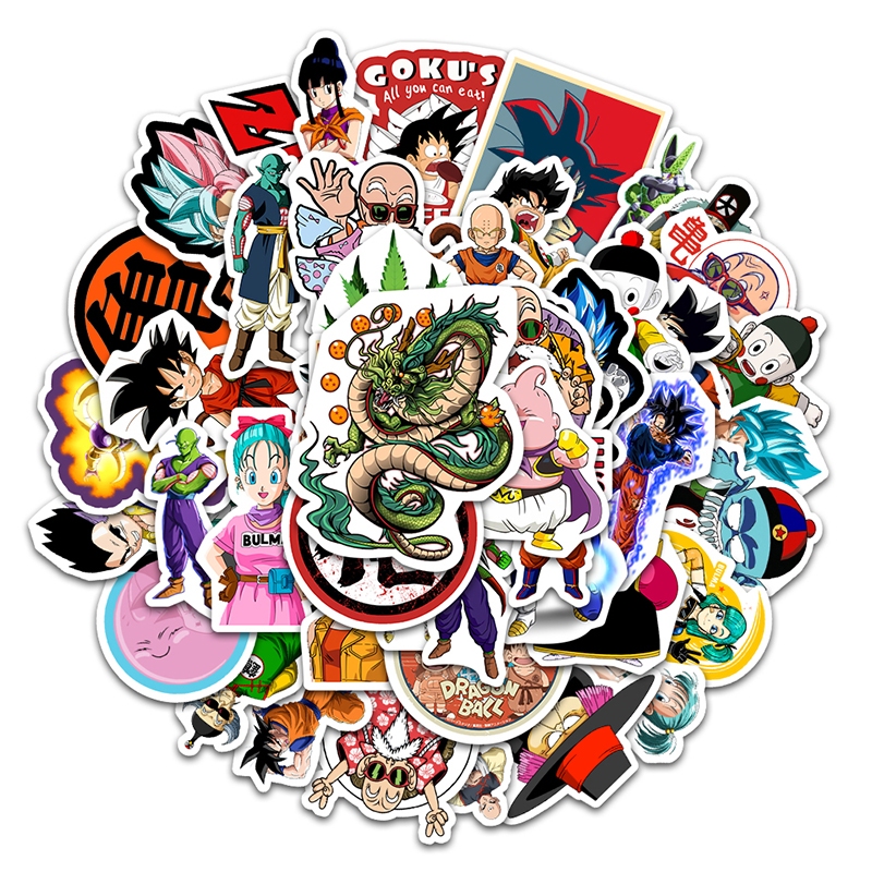 

50 pcs gaya Manga klasik Jepang Dragon Ball lucu stiker untuk Buku Tempel/Buku Harian/HP/Dekorasi Laptop/Sticker Helm Tahan Air Vinil/Stiker Tablet Ponsel stiker tahan air berperekat