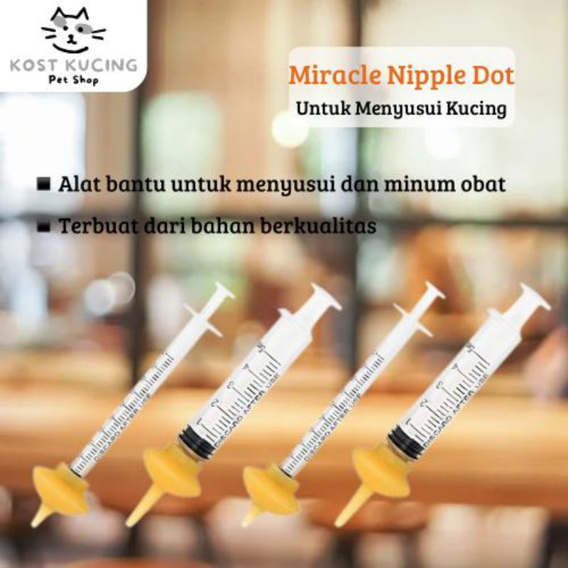 Miracle nipple dot bayi kucing pentil dot untuk spet susu bayi kucing food grade menyusui bayi kucin