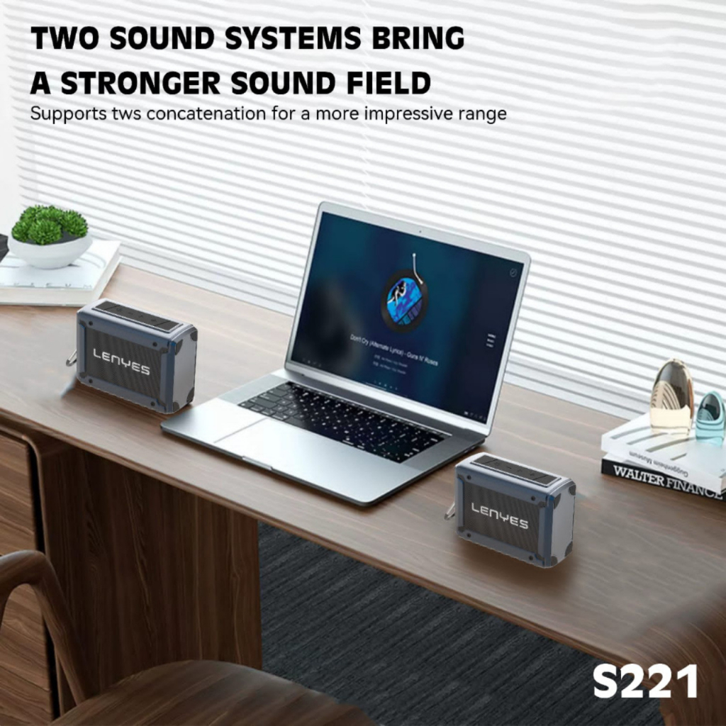 big promo speaker lenyes bluetooth s221 mini wireless speaker portable bluetooth 5.0 music box tws