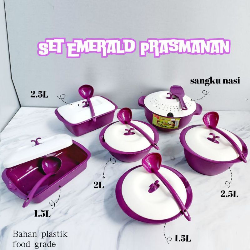 Asvita emerald set/prasmanan/tempat hidangan makan