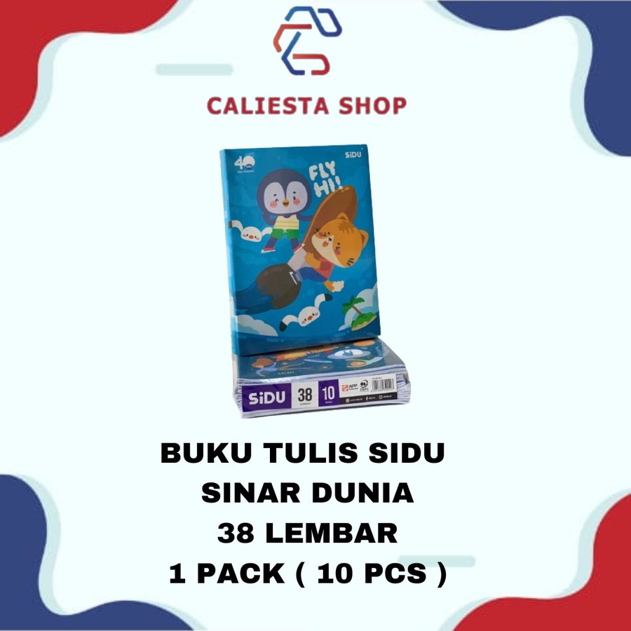 

Sinar Dunia Buku Tulis Sidu 38 Lembar - 1 Pack ( 10 Pcs )