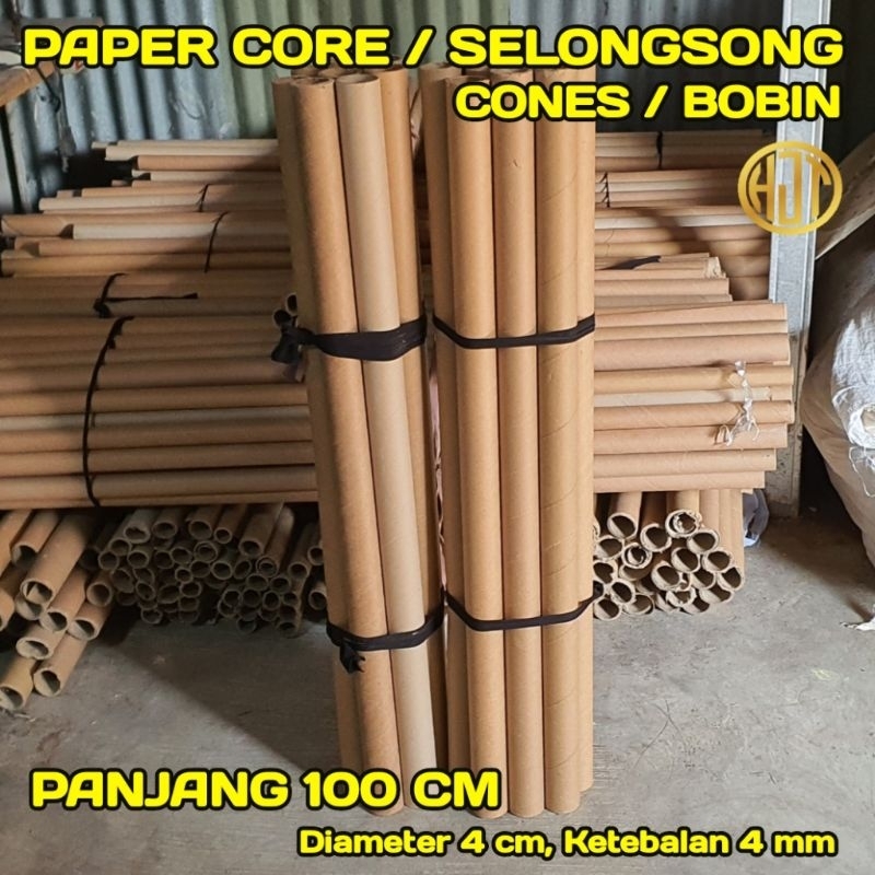 

Selongsong kertas / Paper Core / Cones Packing / Bobin / Kardus 4x100cm - Cocok Untuk Packing & Kerajinan Tangan
