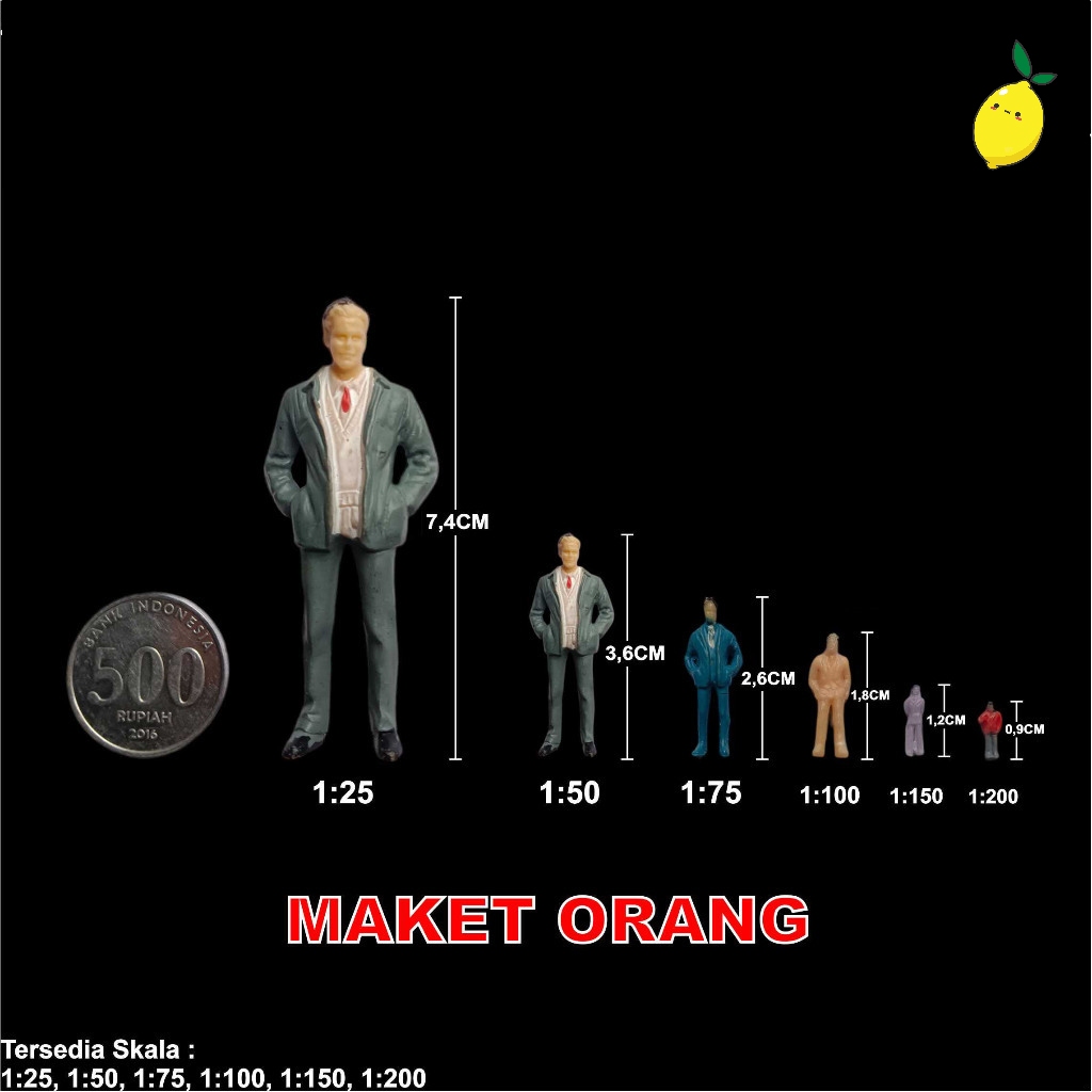 Miniatur Manusia / Figure Orang2an Warna Maket