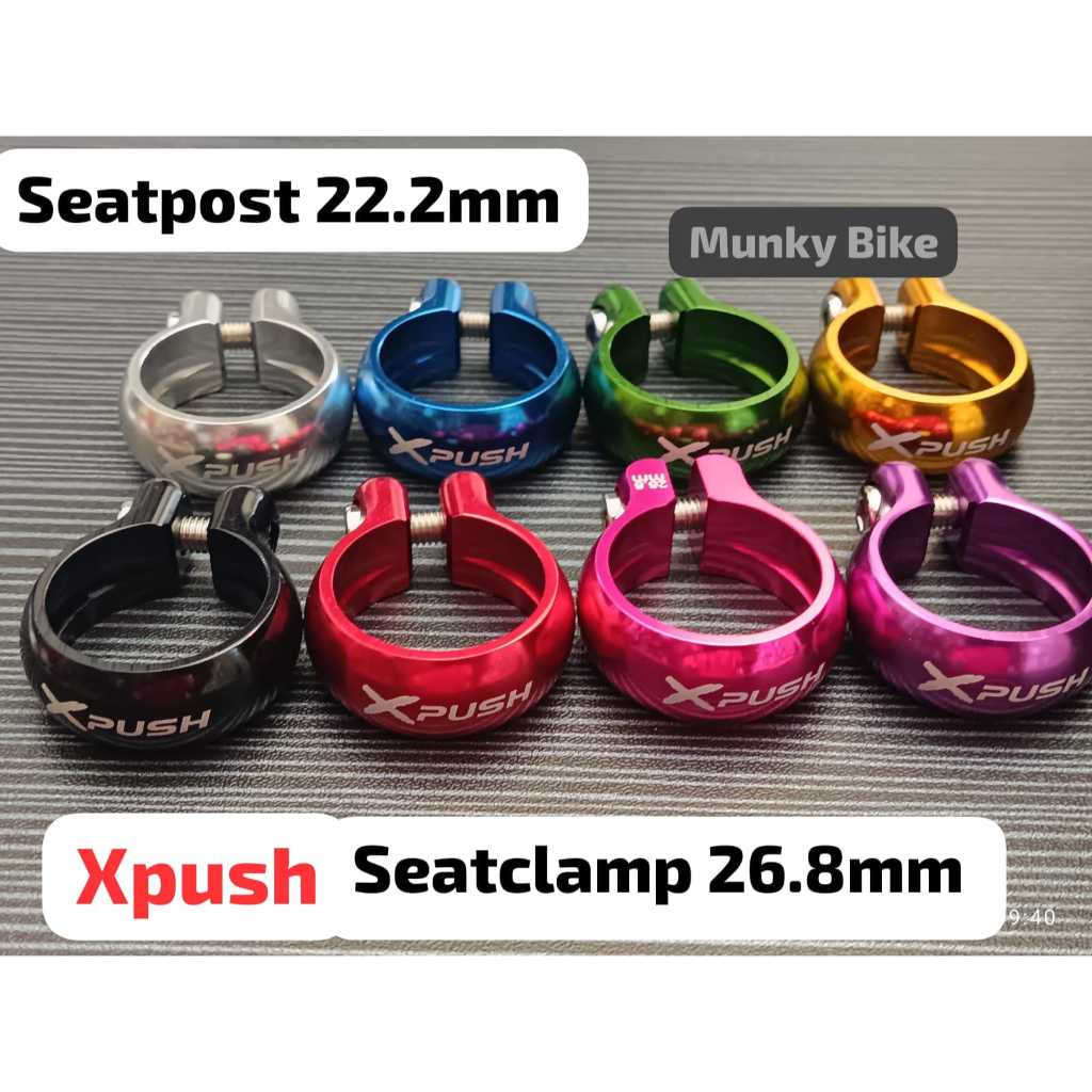Xpush Seatclamp Clamp Klemp Jepit 26.8mm Pushbike 26.8 Seatpost 22.2 mm