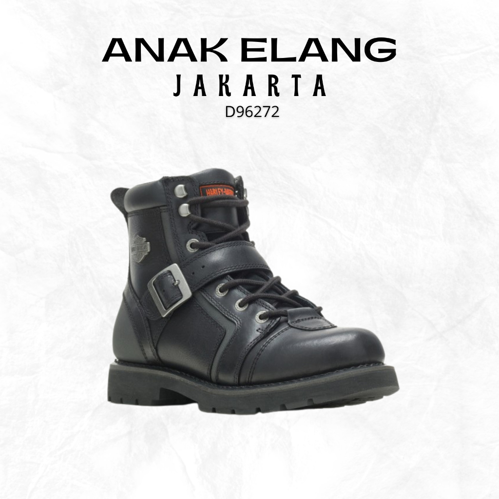 Sepatu pria Harley-Davidson Men's Brake Buckle Flash 6-Inch Motorcycle Boots D96272 D96273