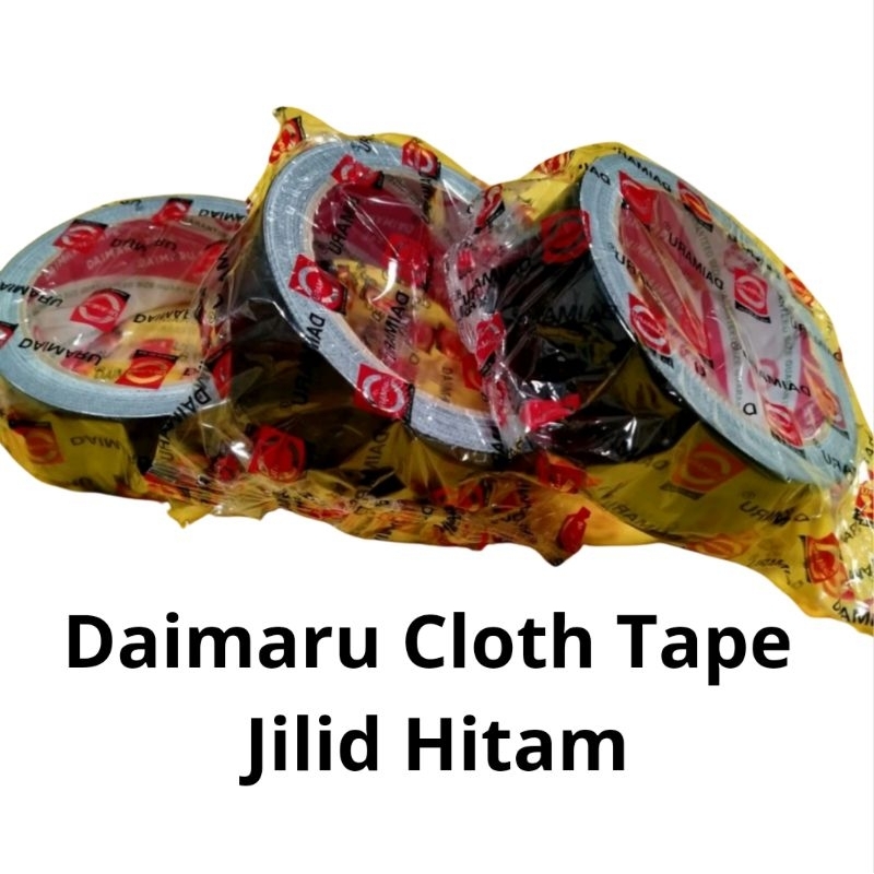 

[ROLL] JILID LAKBAN HITAM DAIMARU 48MM X 12M / LAKBAN JILID KAIN HITAM 48MM DAIMARU/ ISOLASI LAKBAN KAIN HITAM 12 METER
