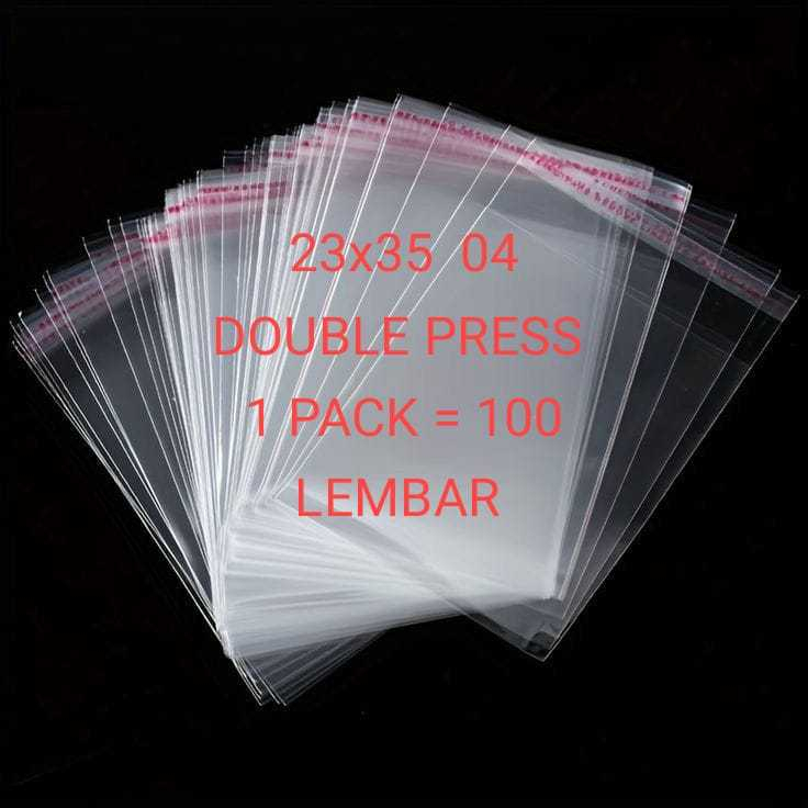 

23x35 04 15 MICRON 100PCS | PLASTIK OPP SEAL PACKING BAJU ANAK DEWASA GARMEN