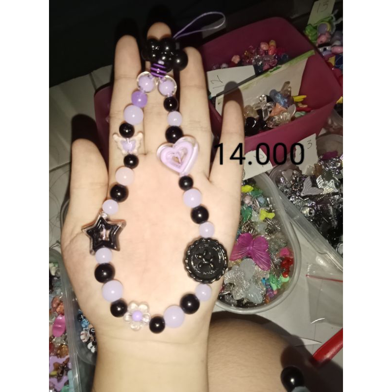 strep hp//gantungan hp//gantungan manik-manik lucu