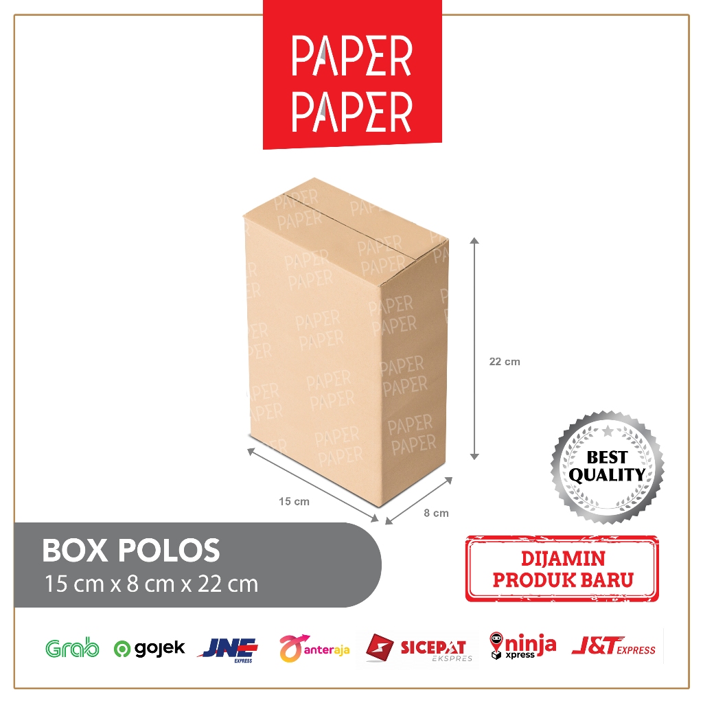 

Kardus Box Karton 15x8x22 Polos - Baru - Murah
