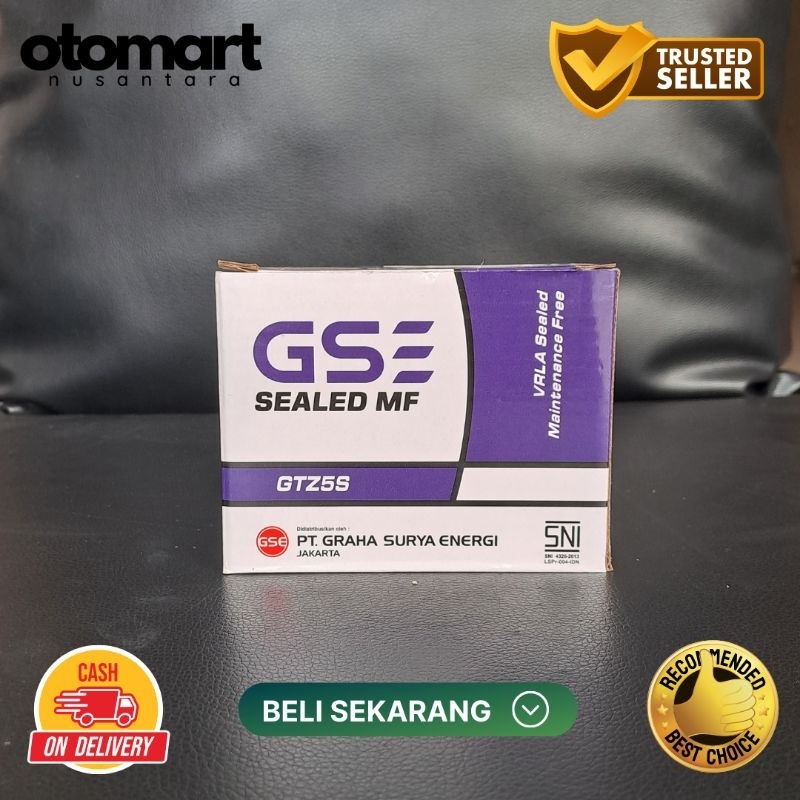 Aki Motor Honda Beat, Beat Pop GS GTZ5S Accu Kering MF