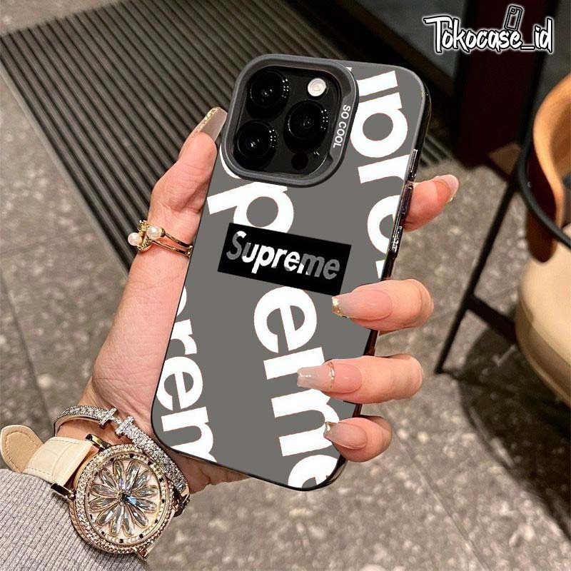 RCI426 Premium Matte Hard Casing Hp Supreme Case Aesthetic Compatible For Iphone 7 8 7plus X Xr 11 1