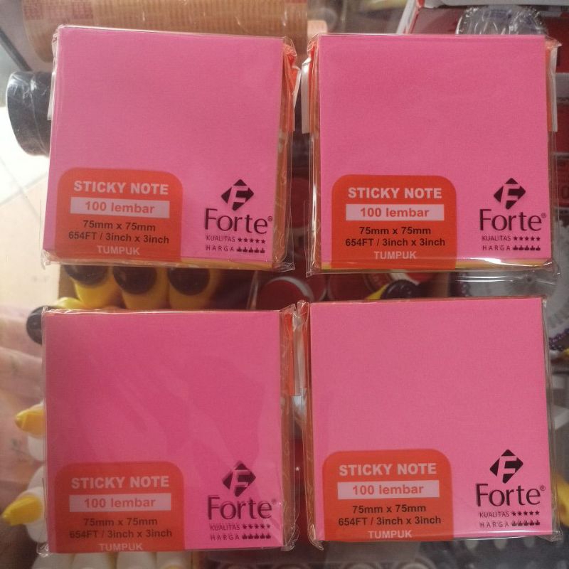 

Sticky Note Forte 100lembar BerKualitas 75mmx75mm/654FT/3inchx3inch