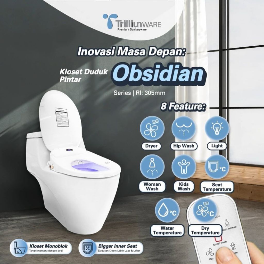 CLOSET DUDUK PINTAR/CLOSET TRILLIUNWARE OBSIDIAN SERIES