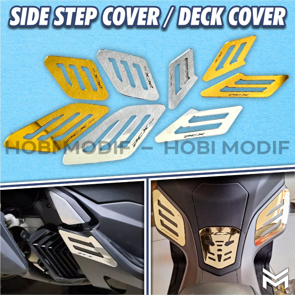 GARNISH COVER DECK STEP PROTECTOR PCX 160 COVER PELINDUNG DECK PCX 160 SIDE STEP COVER HIASAN SISI S