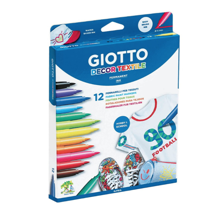 

Spidol Kain Marker Kain Giotto Decor Textile Set 12 warna / box