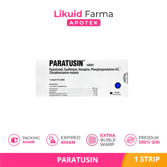 Paratusin 10 Tablet - Obat Pusing, Sakit Kepala, Demam, Flu, Alergi, Batuk