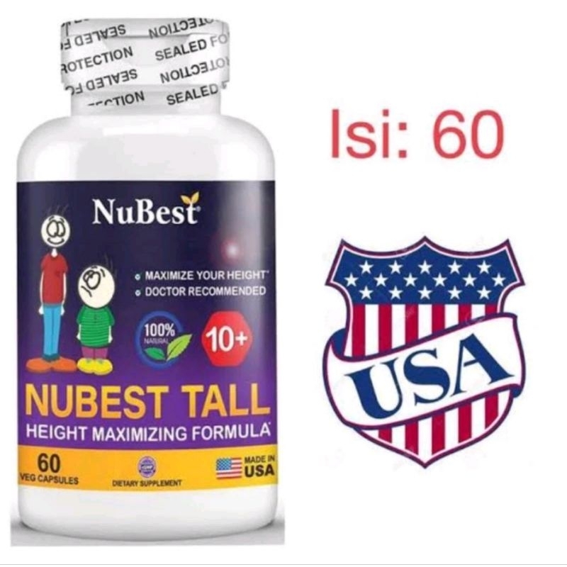 Nubest Tall 10+ Teens Powerful Growth Suplemen Penambah Tinggi Badan