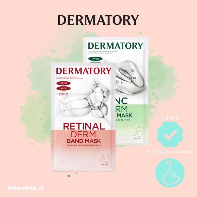 DERMATORY Retinal Derm Band Sheet Mask masker wajah retinoid