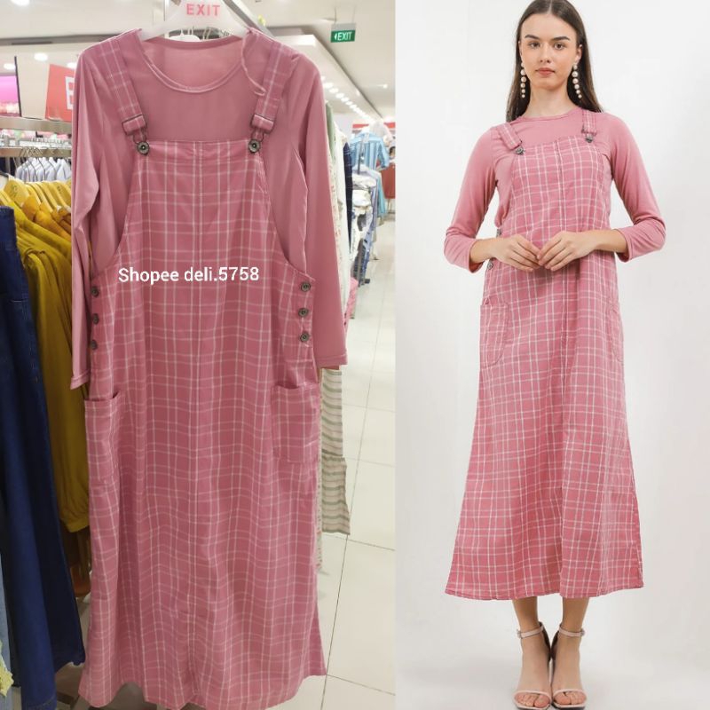 Overall Wanita Dewasa Katun + Inner Exit S-2XL - Kayla Fashion