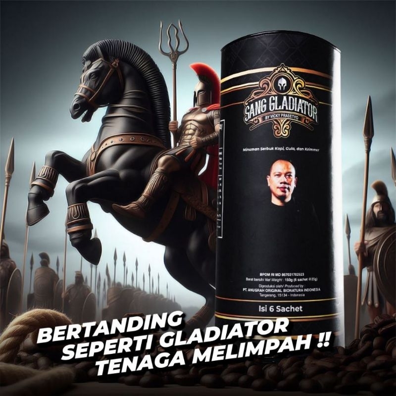 

Sang Gladiator kopi by Vicky Prasetyo Halal 100% BPOM