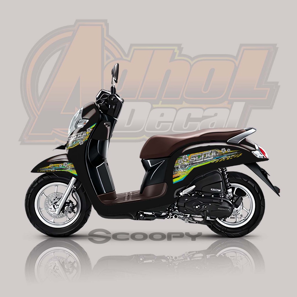 STICKER STRIPING VARIASI SCOOPY | STRIPING HONDA SCOOPY 2017 2018 2019 2020 SIMPLE MOTIF 009