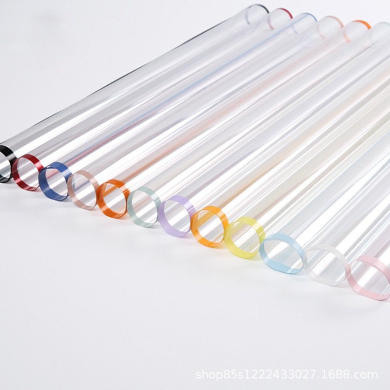 

5 pcs Kertas buket list glossy full transparant bahan bucket bunga dan craft aksesoris buket bunga