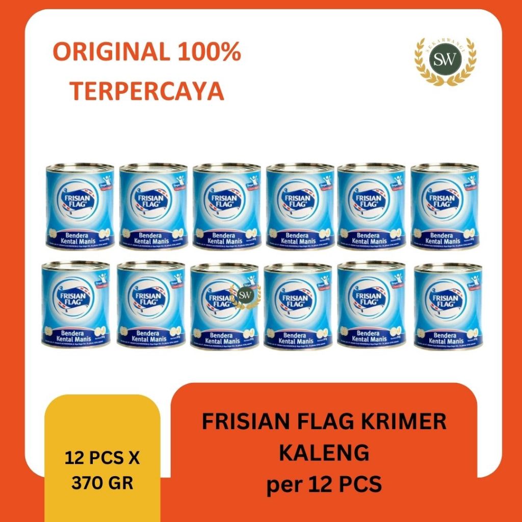 

Susu Kental Manis Bendera Kaleng Frisian Flag Krimer/Kremer - PER 12 PCS - Berat 370gr