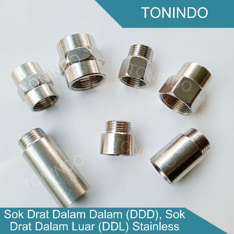 Sok Drat Luar Dalam Nepel Sambungan Pipa Stainless