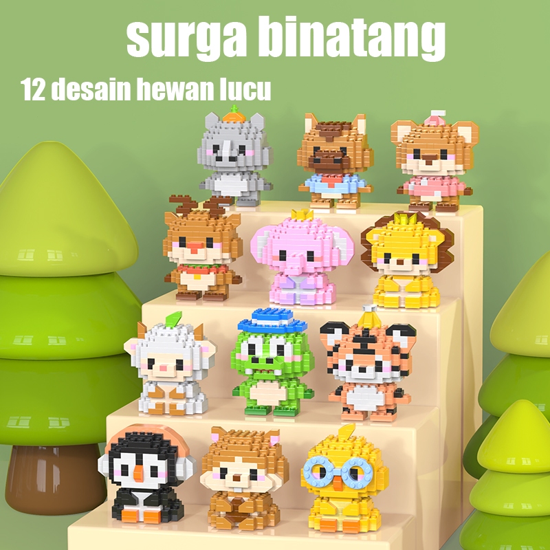 Pilih dari 12 hewan Balok Jenga Animal Kingdom, keseruan tak berujung, dan gameplay yang menggemaska
