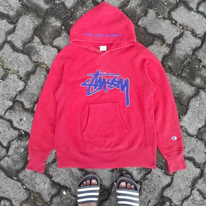 Hoodie Stussy x champion