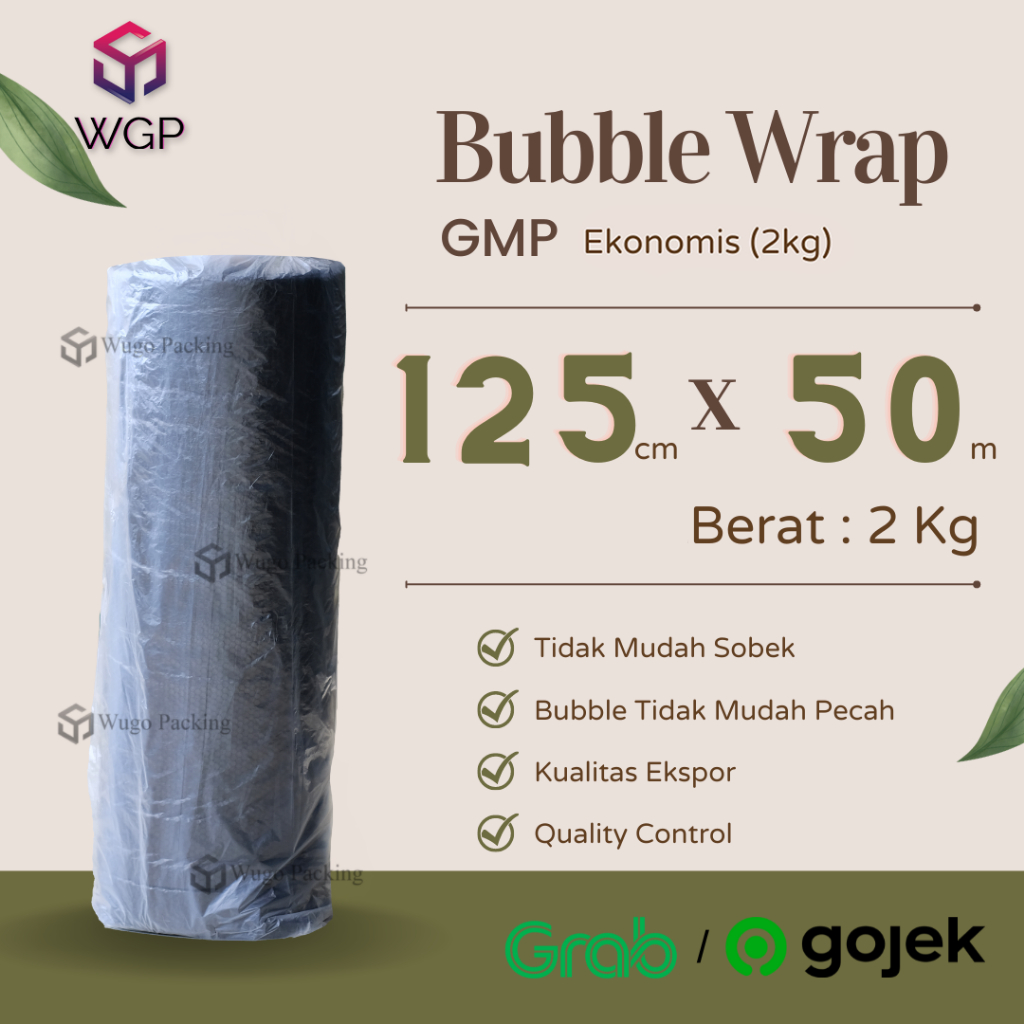 

Bubble Wrap HITAM EKONOMIS 2KG 125cm x 50m Plastik Bungkus Gojek Grab