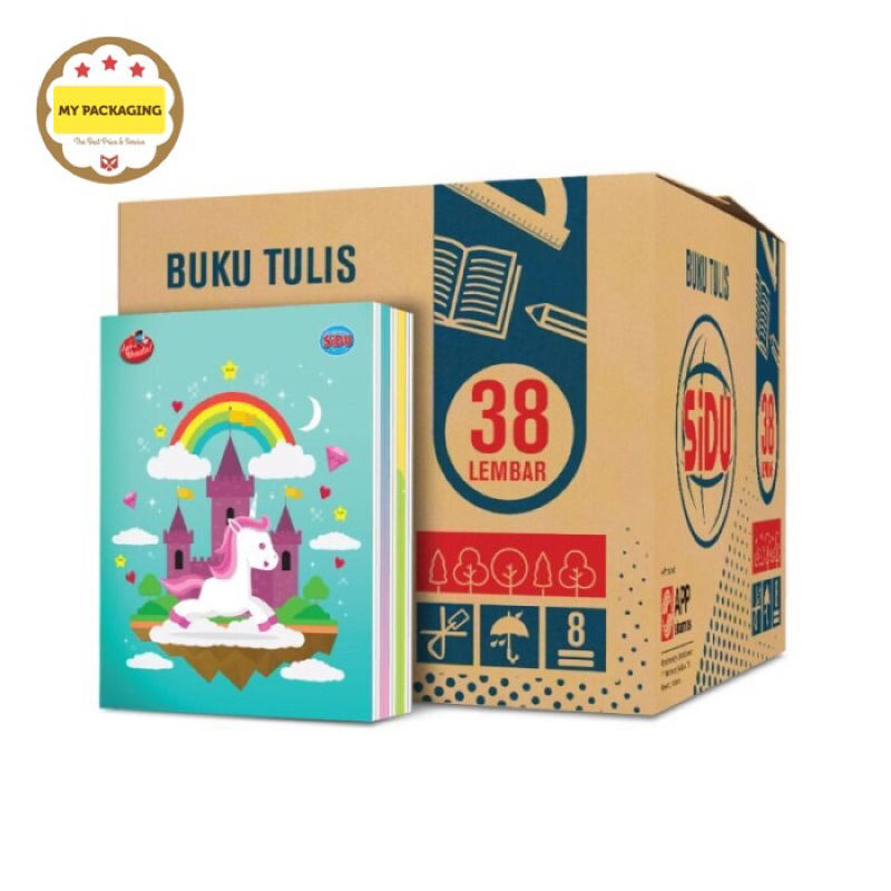 

1 dus 32pack Buku Tulis SIDU Sinar Dunia 38 lembar harga per pack isi 320buku