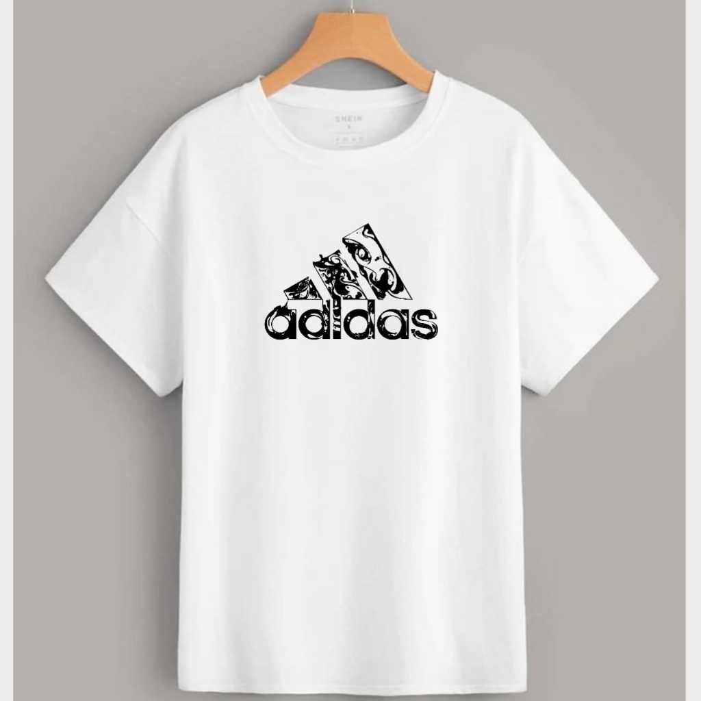 Jsm - Kaos Distro Lengan Pendek Casual Motif ADIDAS 2 Bahan Katun Unisex Pria Wanita