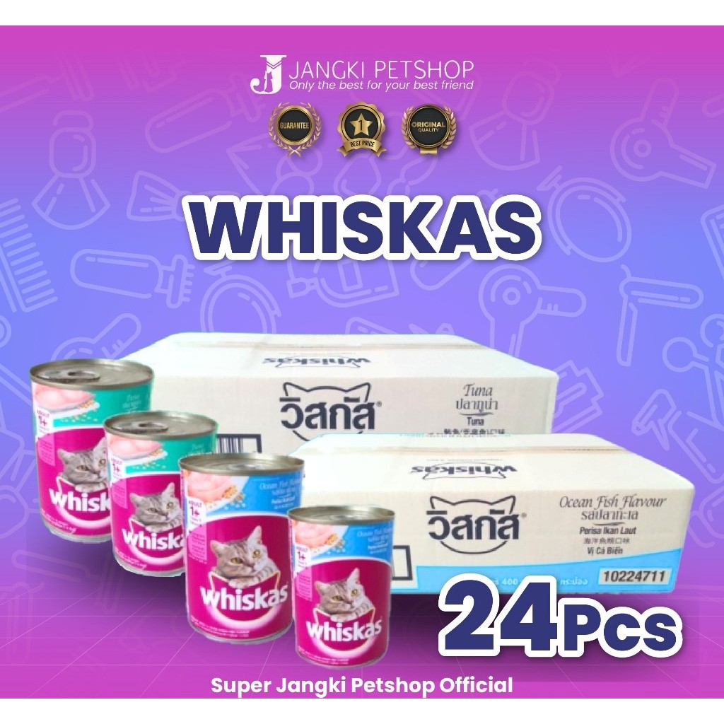 Whiskas Kaleng 1 Dus (isi 24) Makanan Kucing Basah Whiskas