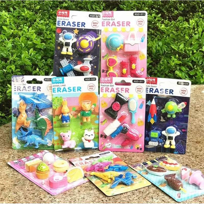 

DEALSHOP21 | Eraser Karakter Penghapus Pensil Karakter 1 Set Motif 3D Lucu Keren
