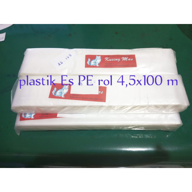 Plastik Es PE Rol 4,5 x 100 meter / Plastik Es Potong Rol / Plastik Es Mambo Es Lilin