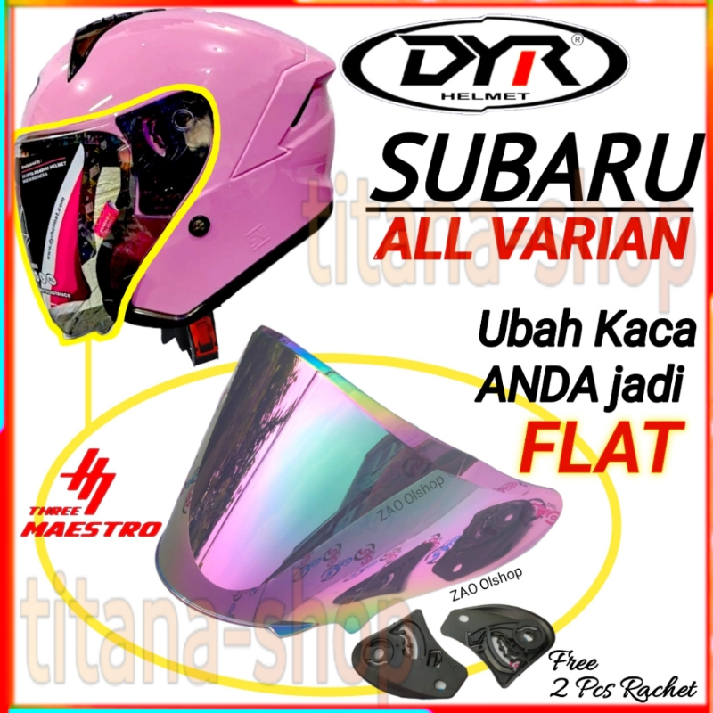 DYR SUBARU kaca helm datar venom / flat visor open venom dyr subaru