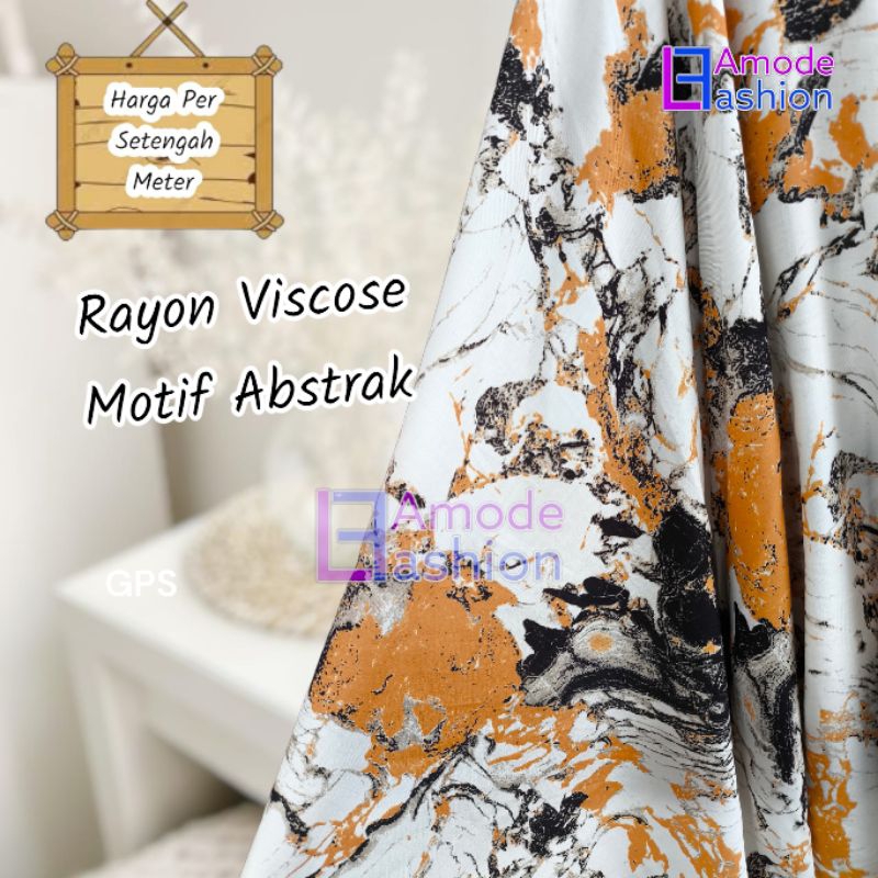Kain Rayon Viscose Motif Abstrak