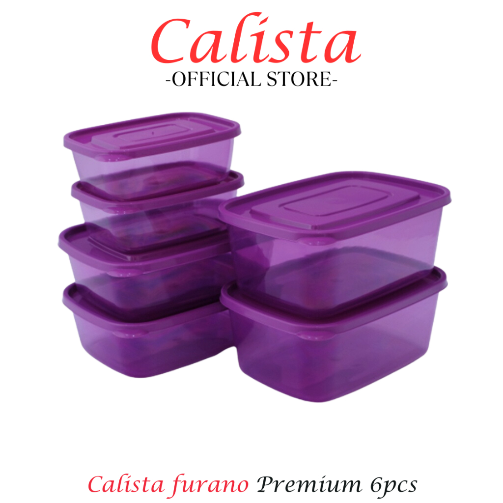 TOPLES PLASTIK CALISTA FURANO SET 6 TEMPAT KOTAK BOX WADAH PENYIMPANAN MAKANAN FOOD CONTAINER PREPAR