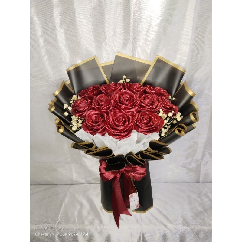 

Buket bunga murah / buket bunga satin / ribbon bouquet