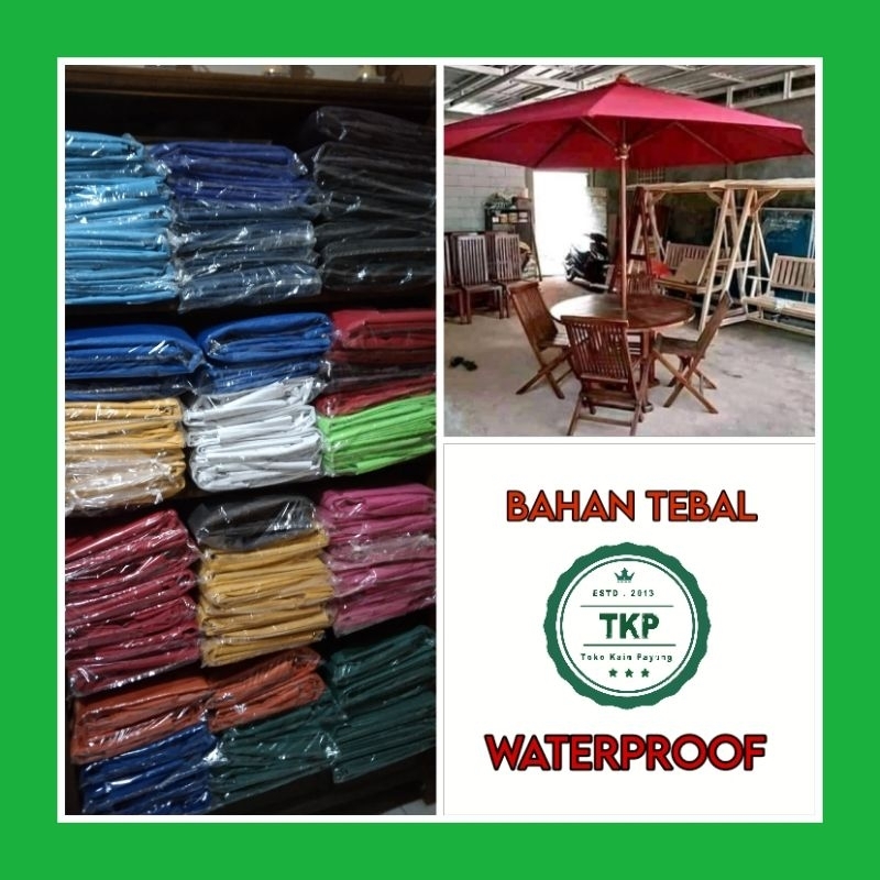 kain meja payung kain tenda payung kain payung bahan tebal anti air kain tenda meja payung outdoor