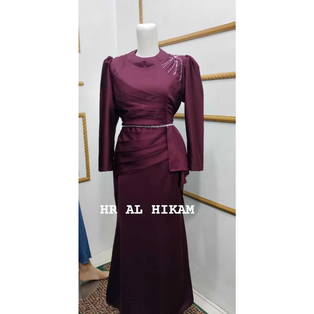 Alleta Dress// Gaun terbaru/ Gaun kekinian/ gaun bridesmaid/ Gaun elegant mewah simple/ gaun import 