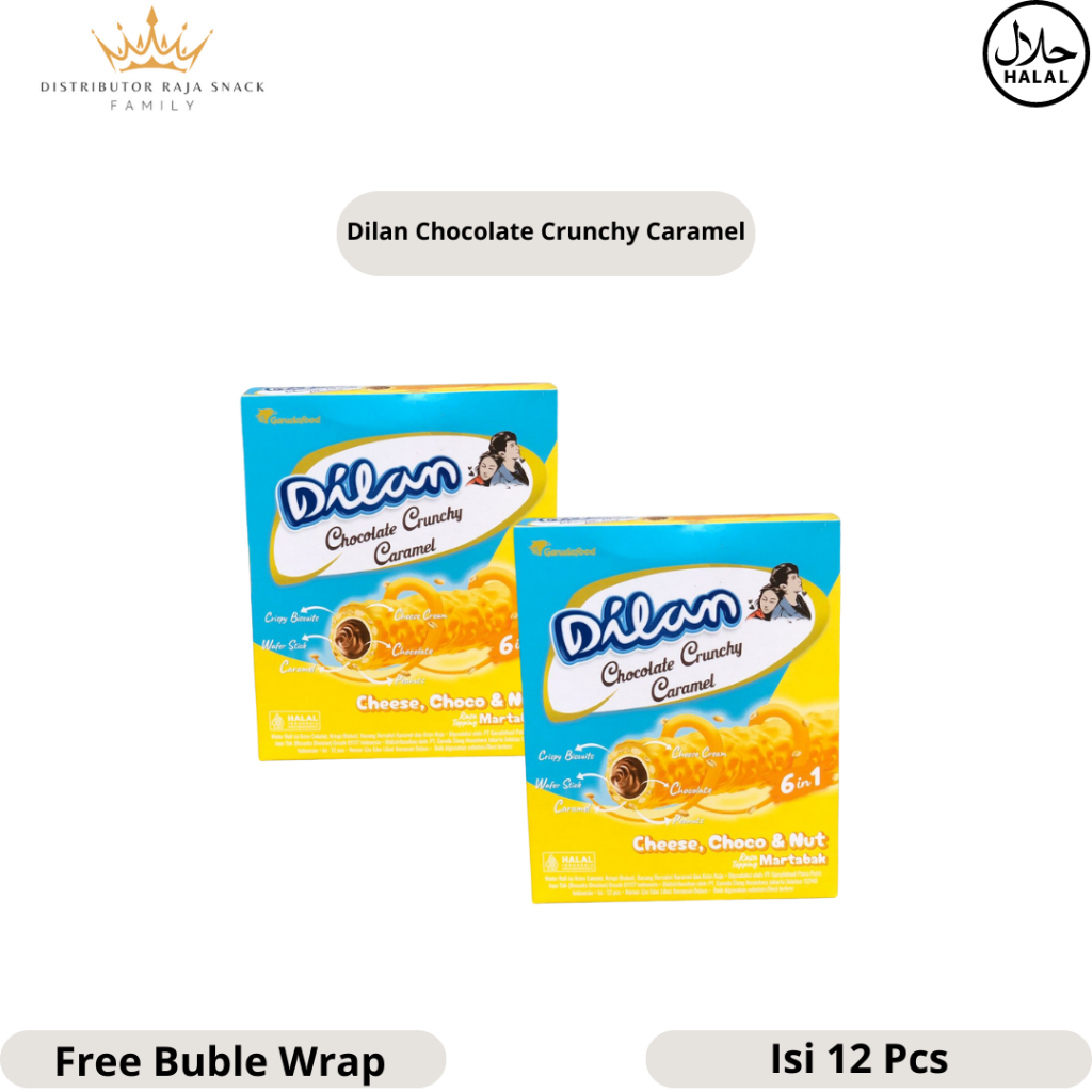 

Dilan Chocolate Crunchy Caramel 6 in 1 - 1Box isi 12Pcs @23gram