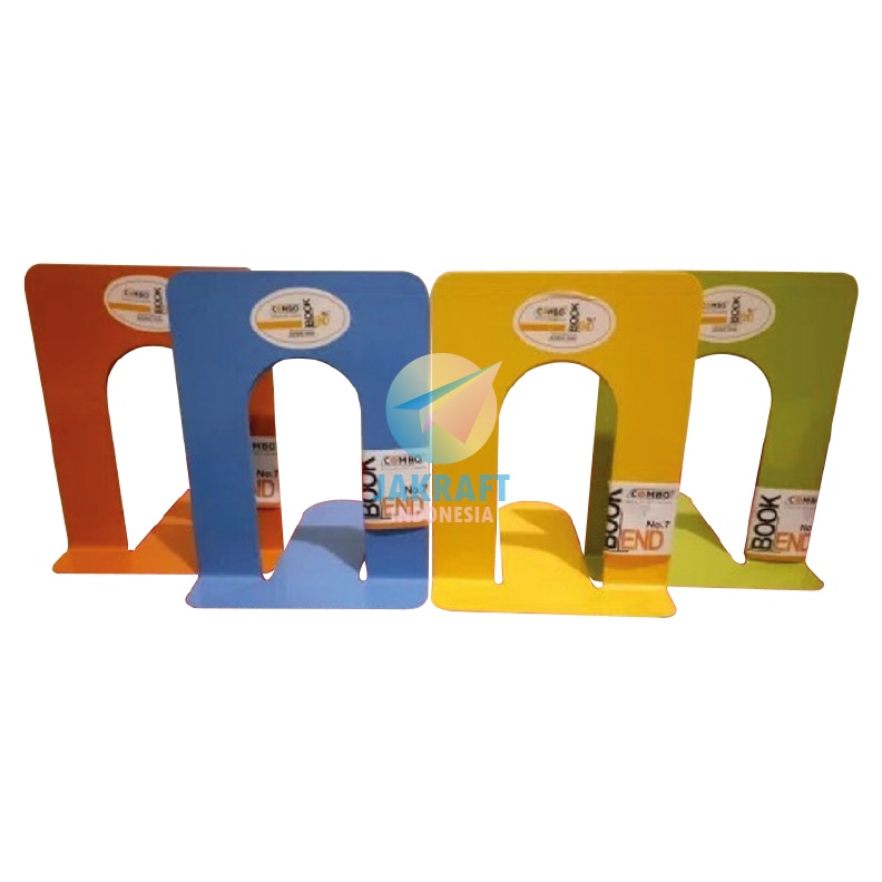 

BERKUALITAS 2 Pcs Set Book End No7 Stand Pembatas Penahan Buku Warna Warni Murah Tebal Kokoh Seperti LION