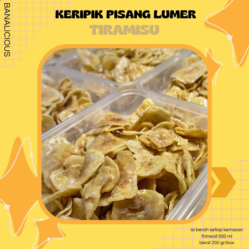 

KERIPIK PISANG LUMER TIRAMISU 200GR BANALICIOUS