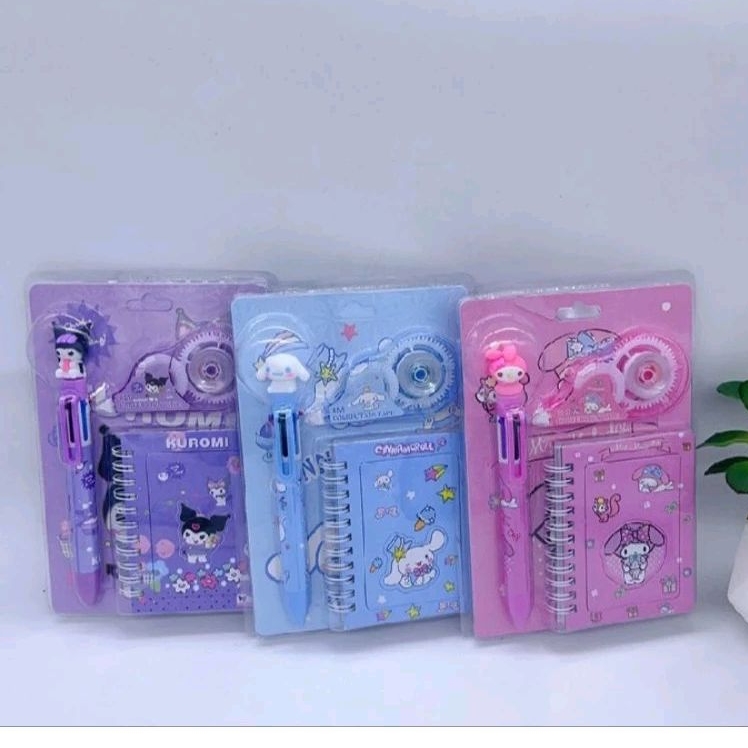 

STUDYSET NOTES SET ALAT TULIS ANAK MOTIF SANRIO 8023