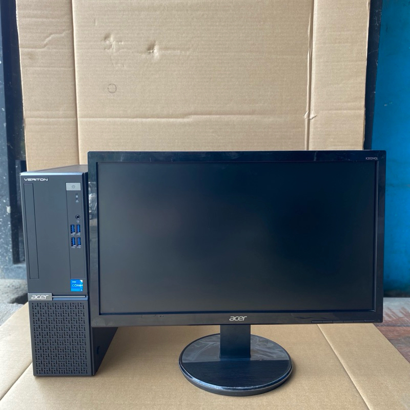KOMPUTER SEPAKET MERK ACER VERITION CORE I5 12400 GENERASI 12 RAM 16 GB SSD 256 GB MONITOR ACER 20 I