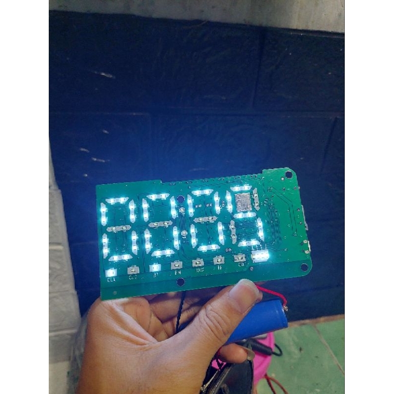 Modul mesin pcb kit speaker Bluetooth jam led mp3 fm radio sd card Y-S5A