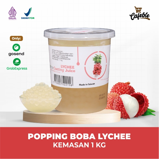 

Popping Boba Lychee Kemasan 1 kg Merk Mutiara Gemilang Indonesia [HANYA UNTUK PENGIRIMAN GOSEND/GRABEXPRESS]
