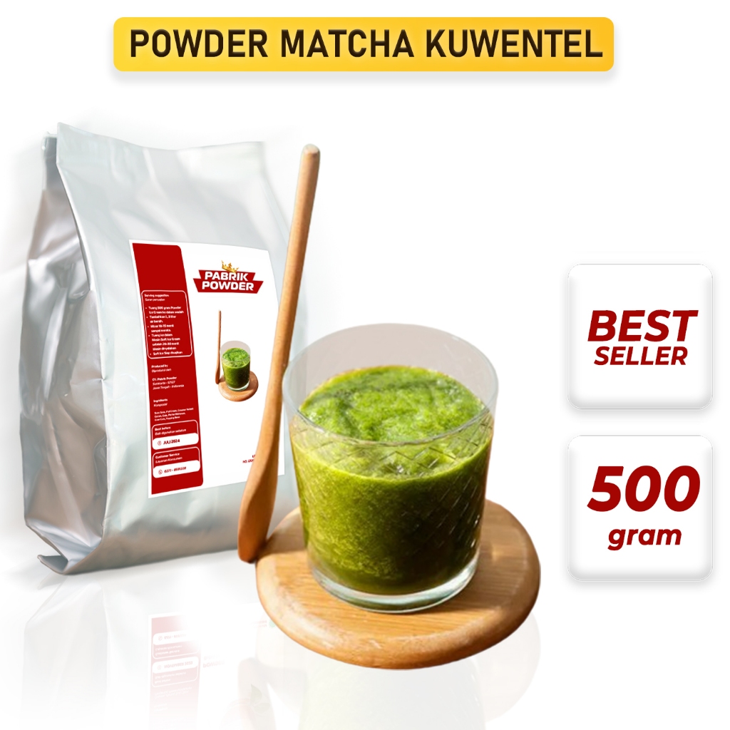 

Powder Matcha Kuwentel 500 Gram , Bubuk Minuman Es Matcha Kental Manis, Matcha Powder